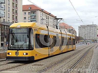 Yellow tram Editorial Stock Photo