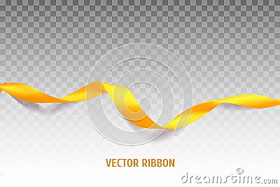 Yellow vector ribbon Vector Illustration