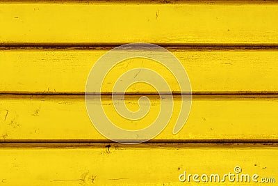 Yellow vintage wooden boards in overlap cladding pattern Stock Photo