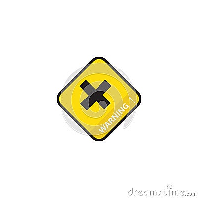 Yellow warning Blocked Vector Icon Stock Photo