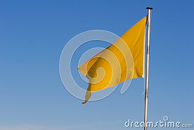 Yellow Warning Flag Royalty Free Stock Photography - Image: 6491087