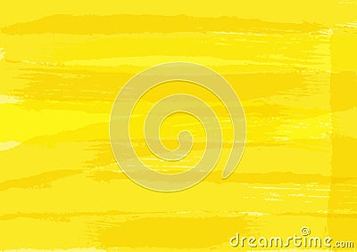Yellow watercolor texture. Rectangular abstract background. Grunge, sketch, ink, paint. Vector Illustration