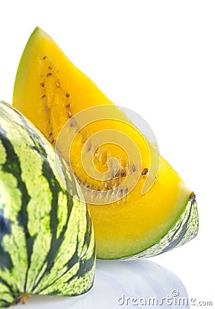 Yellow watermelon Stock Photo