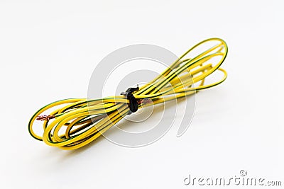 Yellow wire Stock Photo