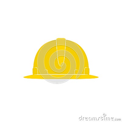 Yellow Working Hard Hat Vector Illustration