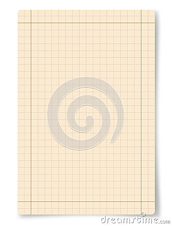 Yellowed paper sheet Stock Photo