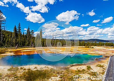 Yellowstone National Park Hot Spring Stock Photo