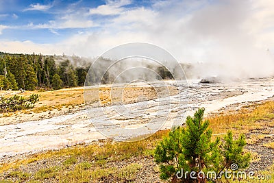 Yellowstone National Park Hydrothermal Area Stock Photo