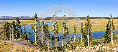 Yellowstone River at Hayden Valley Stock Photo