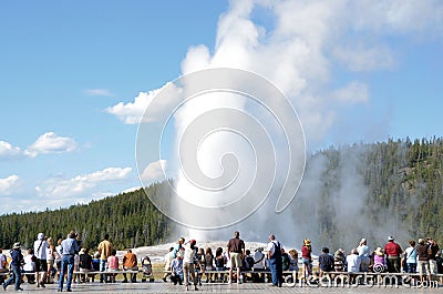 Yellowstone Tourist Editorial Stock Photo