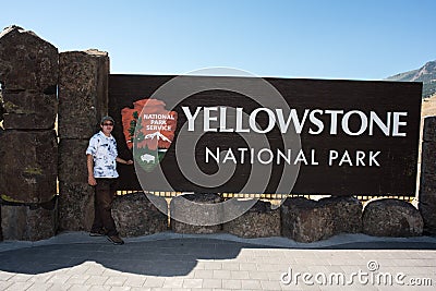 Yellowstone National Park in Wyoming. Editorial Stock Photo