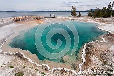 West Thumb, Yellowstone, Wyoming, USA Editorial Stock Photo