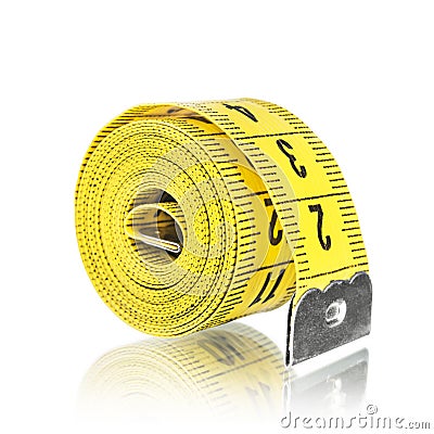 Yelow measuring tape, Stock Photo