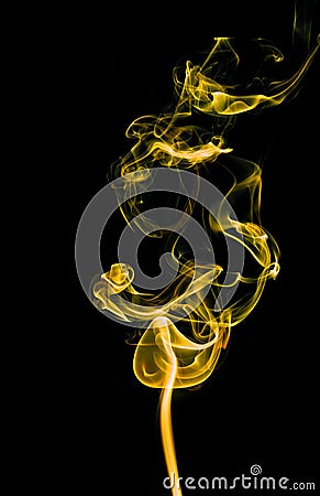 Yellow smoke abstract background Stock Photo