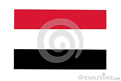 Yemen Flag patriot patriotism satin shiny staff symbolic Stock Photo