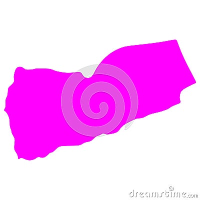 Yemen. Map Of Yemen, Vector silhouette. Stock Photo