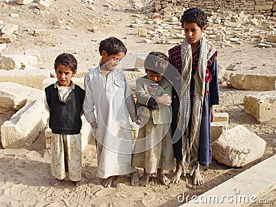 Yemeni children Editorial Stock Photo
