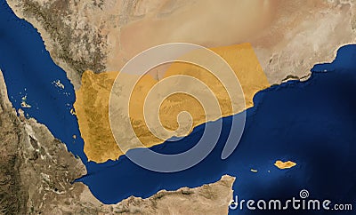 Yemn map, saudi map, red sea, aden sea, aden gulf Stock Photo
