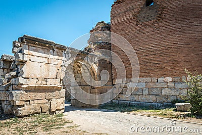 Yenisehir gate of Nicea Ancient City, Iznik Stock Photo