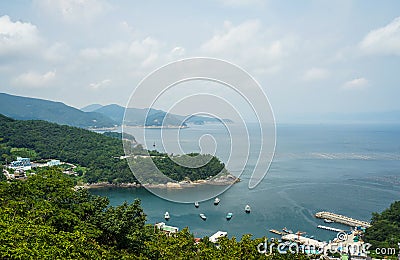 Yeosu, South Jeolla Province, South Korea an ocean view Stock Photo