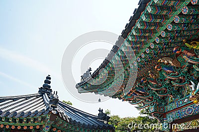 Yeosu, South Jeolla Province, South Korea a temple landscape Stock Photo