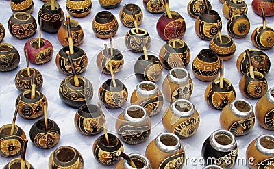 Yerba mate cups Editorial Stock Photo