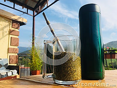 Yerba Mate morning Stock Photo