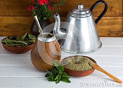 Yerba mate traditional latinamerican tea Stock Photo