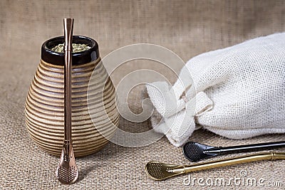 Yerba mate, traditional south american drink Stock Photo