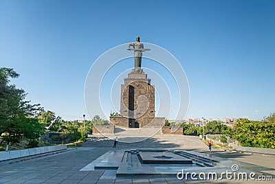 Mother Armenia Statue in Yerevan Armenia. Editorial Stock Photo