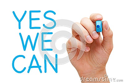 Yes We Can Stock Photo
