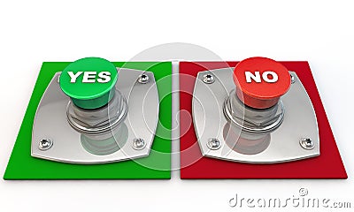 Yes or No Button Stock Photo