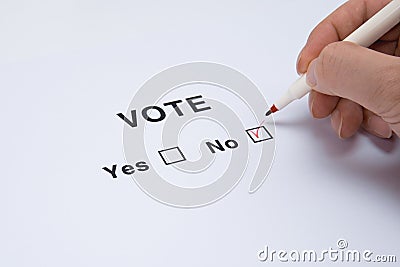 Yes And No Checkbox Marking. Stock Photo