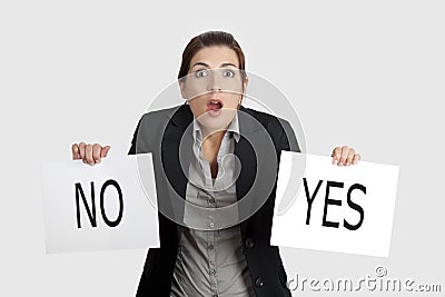 Yes or No choice Stock Photo