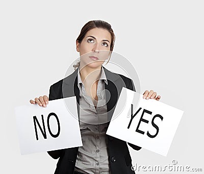 Yes or No choice Stock Photo