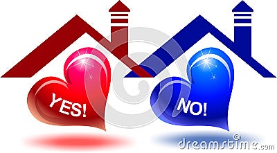 Yes or no decision Stock Photo