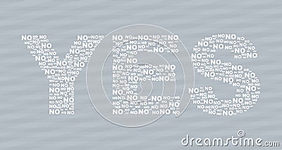 Yes and No Vector Illustration