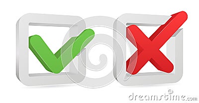 Yes and no sign Vector Illustration