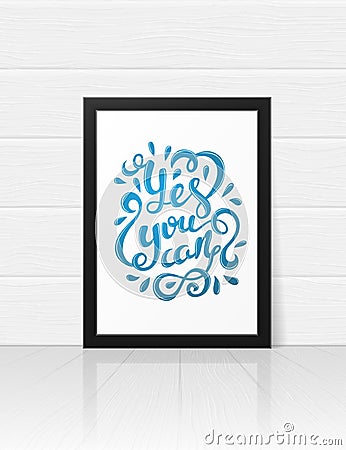 Yes you can poster Vector Illustration