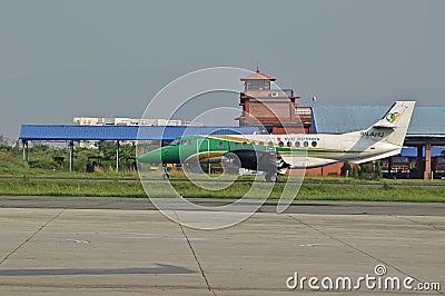 Yeti Airlines at Nepal Tribhuvan International Airport Editorial Stock Photo