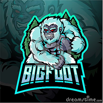 Yeti esport esport logo mascot design Vector Illustration