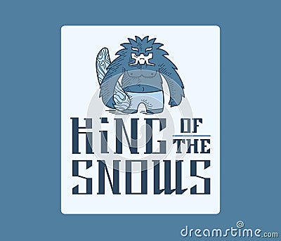 Yeti King of the snow Vector Illustration