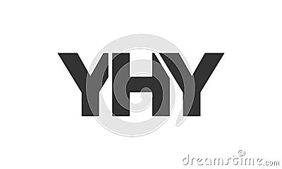 YHY logo design template with strong and modern bold text. Initial based vector logotype featuring simple and minimal typography. Vector Illustration
