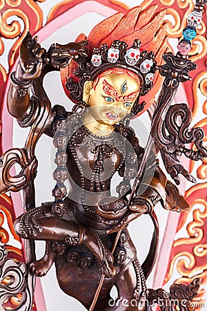 Yidam Red Tara in Vajrayogini shape. Stock Photo