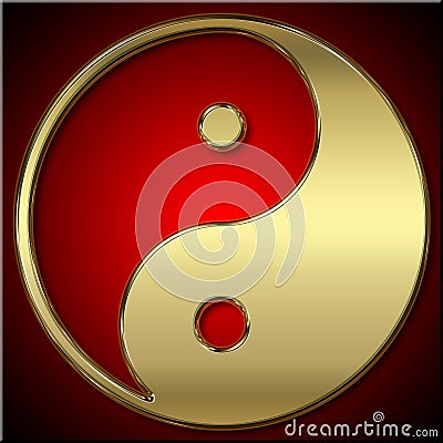 Yin Yang Cartoon Illustration