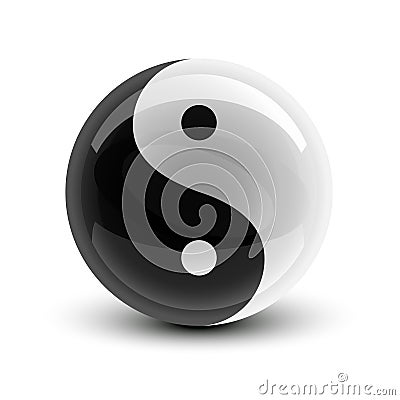 Yin and Yang ball Vector Illustration