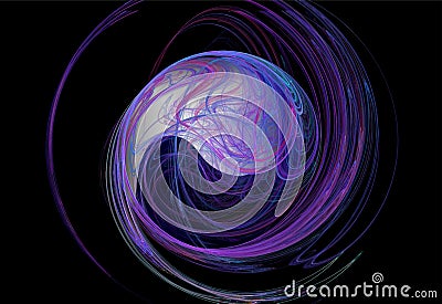 yin and yang in the dark sky, the struggle of opposites, Chinese philosophy Vector Illustration
