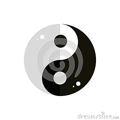 Yin yang harmony symbol culture japan icon Vector Illustration