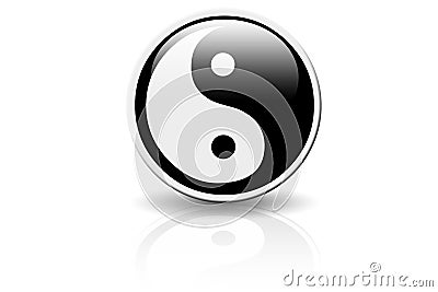 Yin Yang Icon Stock Photo