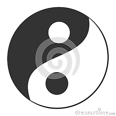 Yin Yang icon. Kung fu symbol. Sign balance vector Vector Illustration
